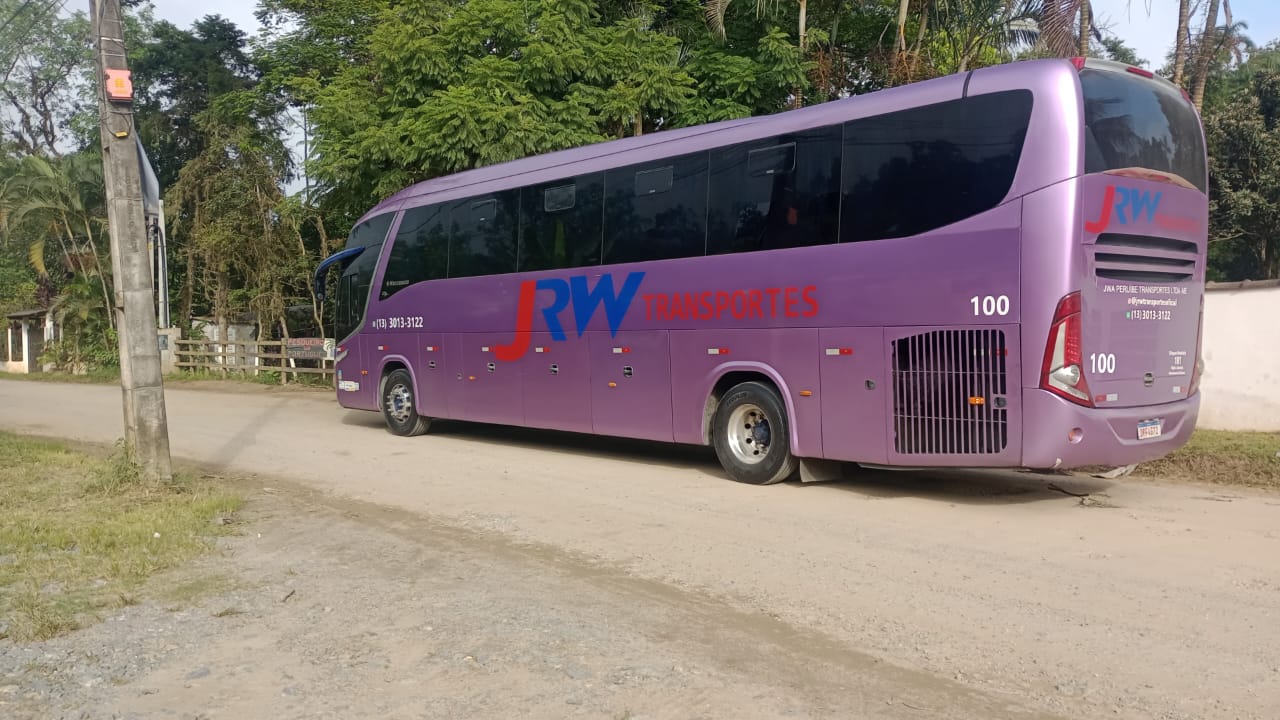 Ônibus JRW - lateral com logo